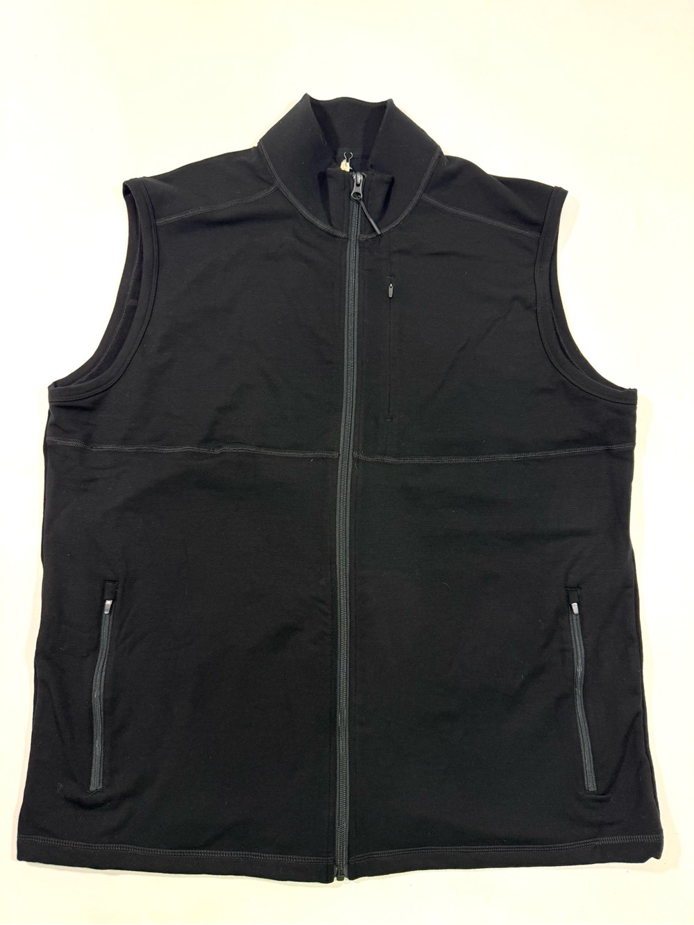 Woolx Mens New York Full Zip Vest Black